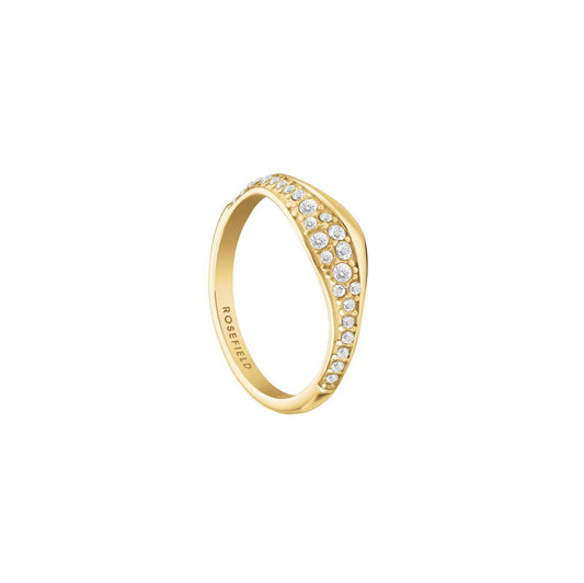 ROSEFIELD Damen Ring Pave Wave Gold Edelstahl
