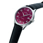 GROVANA Uhr Kensington Steel Leather Bordeaux 40.5mm Herren 1305,1536