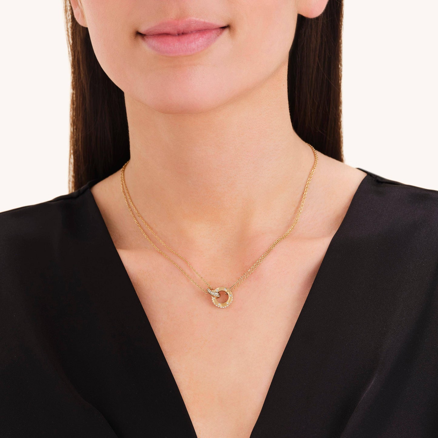 ROSEFIELD Damen Halskette Love Connection Gold
