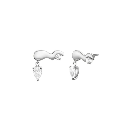 ROSEFIELD Damen Ohrstecker Mix Wave Silver