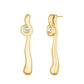 ROSEFIELD Damen Ohrstecker Long Wave Gold