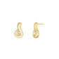 ROSEFIELD Damen Ohrstecker Long Wave Gold