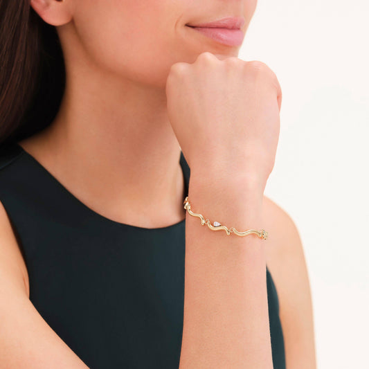 ROSEFIELD Damen Armband Drop Wave Gold