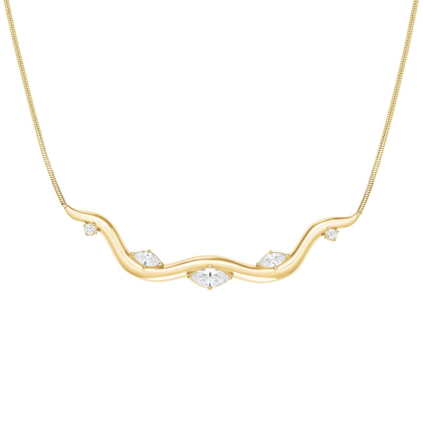ROSEFIELD Women's Choker Wave Gold