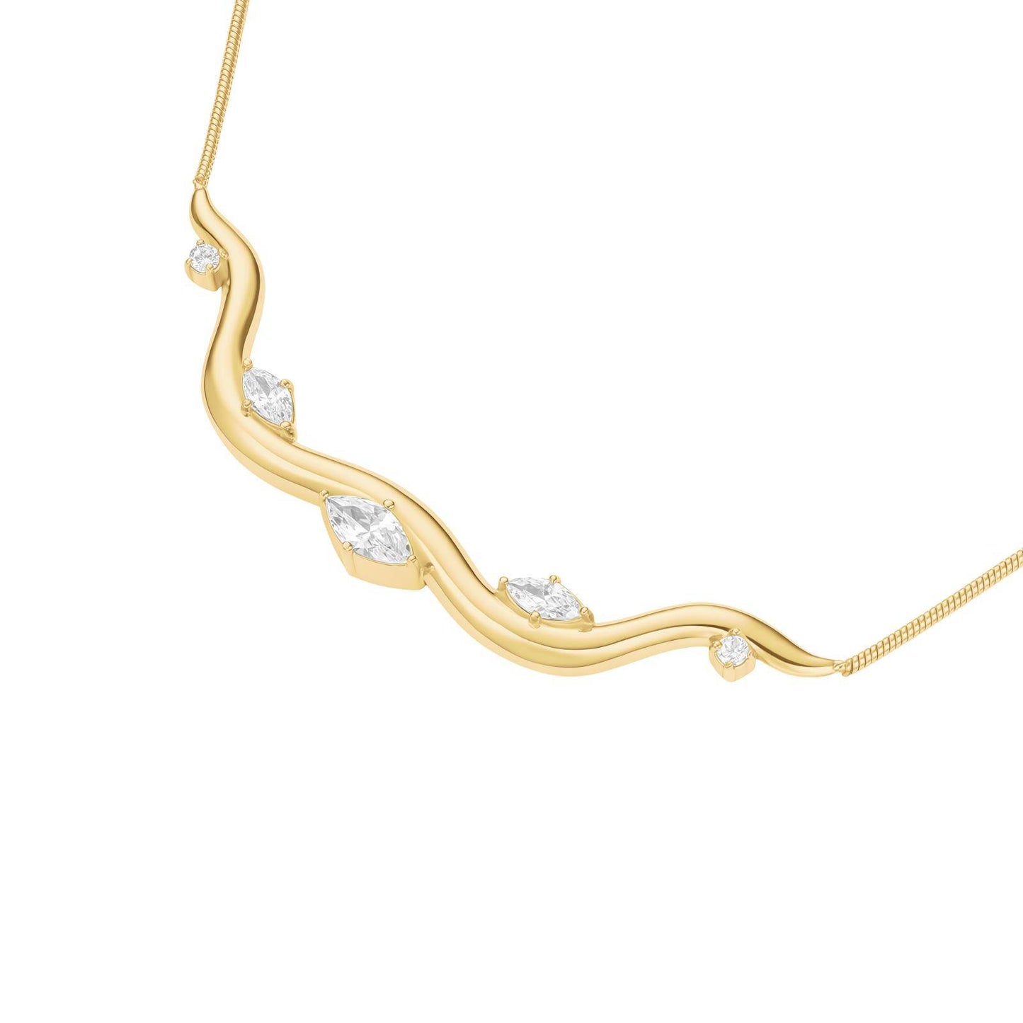 ROSEFIELD Women's Choker Wave Gold