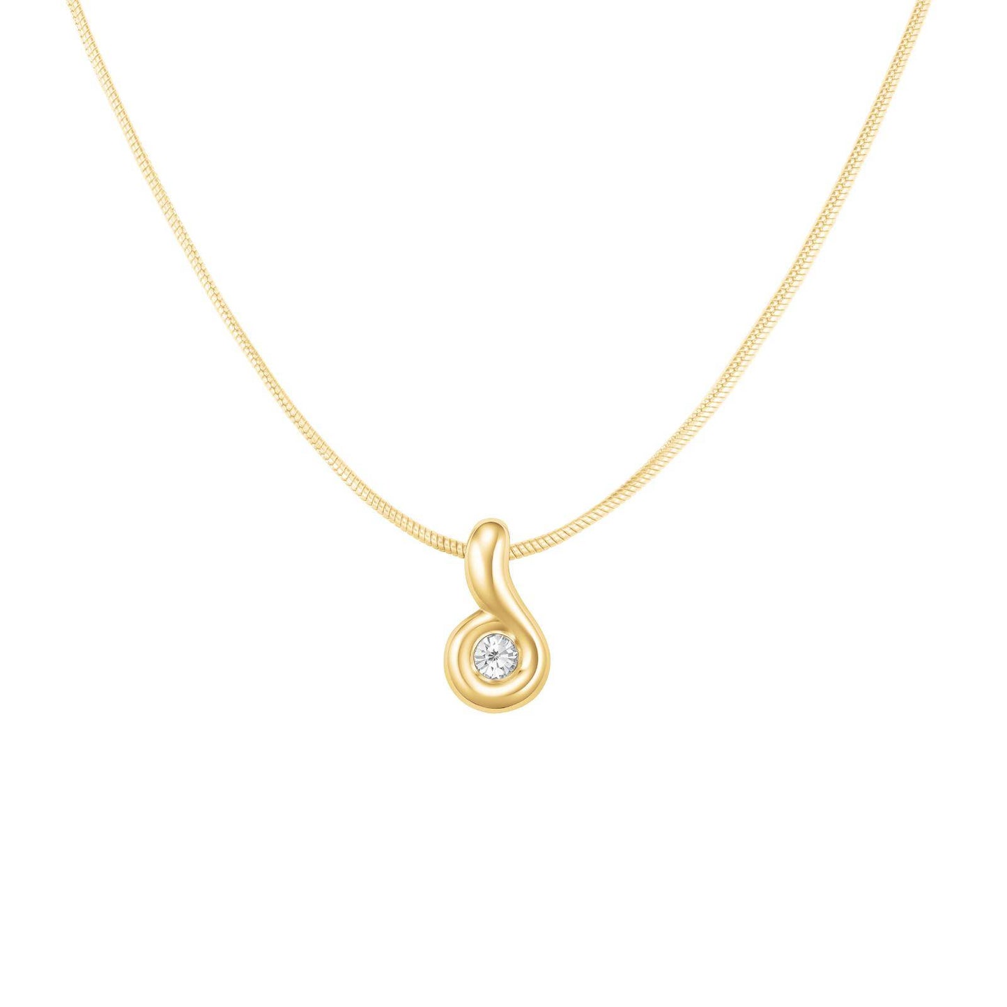 ROSEFIELD Women's Wave Pendant Necklace Gold