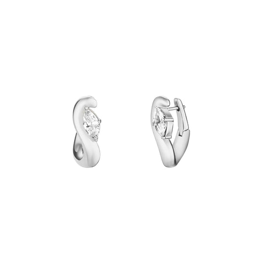 ROSEFIELD Damen Creolen Marquise Wave Silver