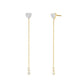 ROSEFIELD Damen Lange Ohrringe Heart Gold