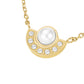 ROSEFIELD Damen Halskette Modern Pearl Circle Gold