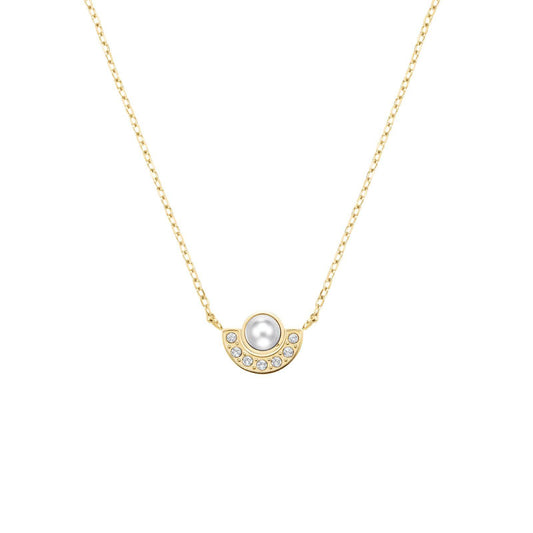 ROSEFIELD Damen Halskette Modern Pearl Circle Gold