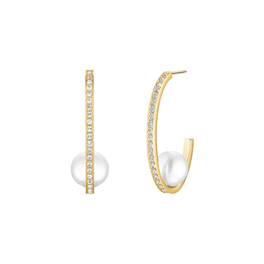 ROSEFIELD Damen Statement-Ohrring Modern Pearl Gold