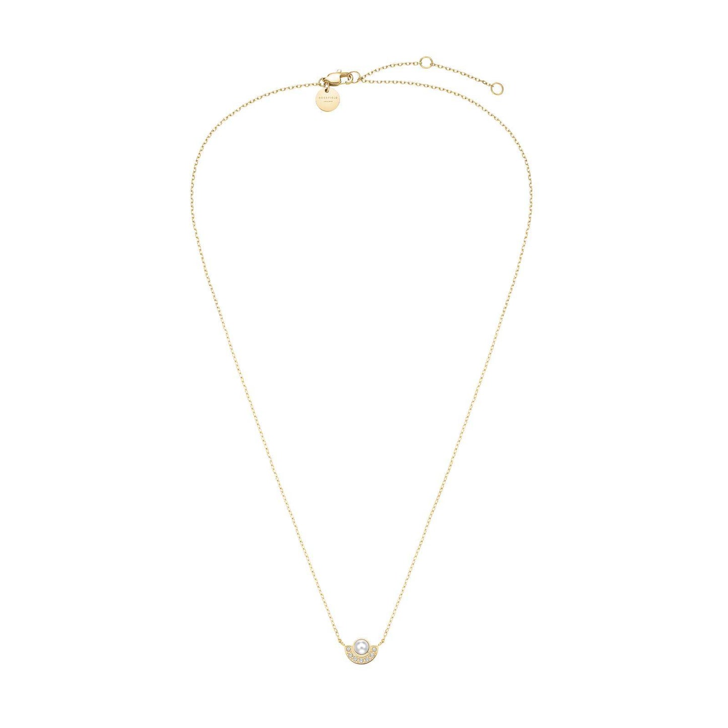 ROSEFIELD Damen Halskette Modern Pearl Circle Gold