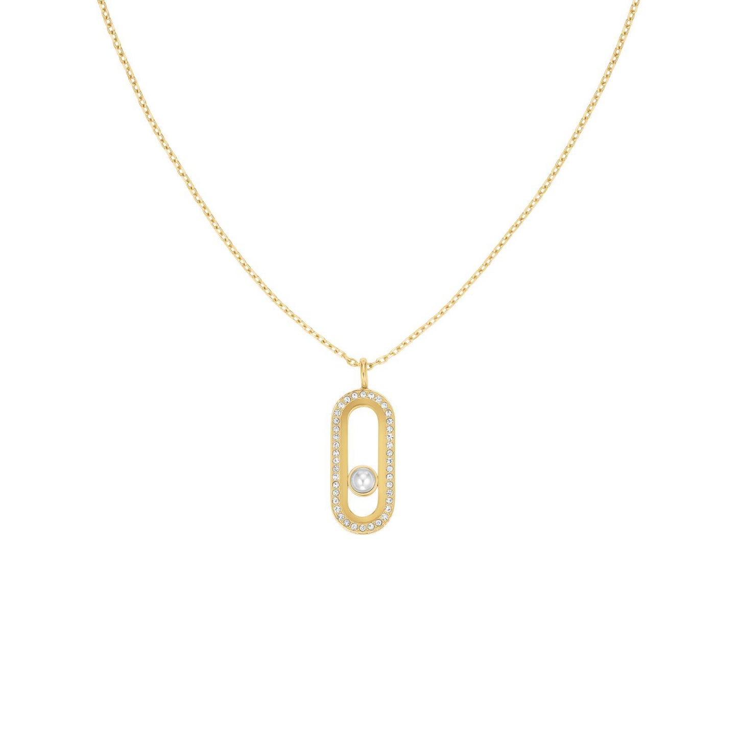 ROSEFIELD Damen Halskette Modern Pearl Pendant Gold