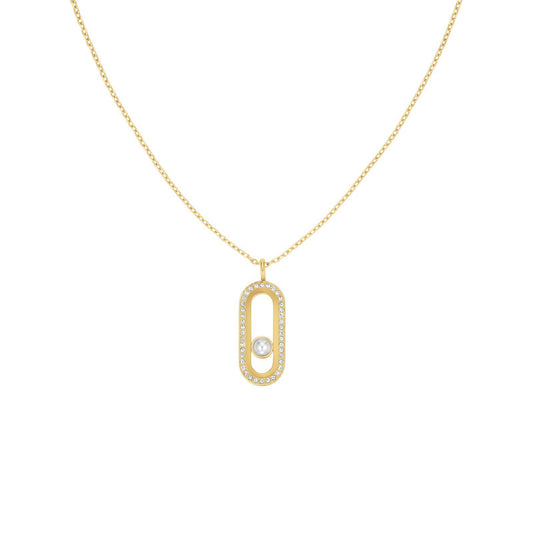 ROSEFIELD Damen Halskette Modern Pearl Pendant Gold
