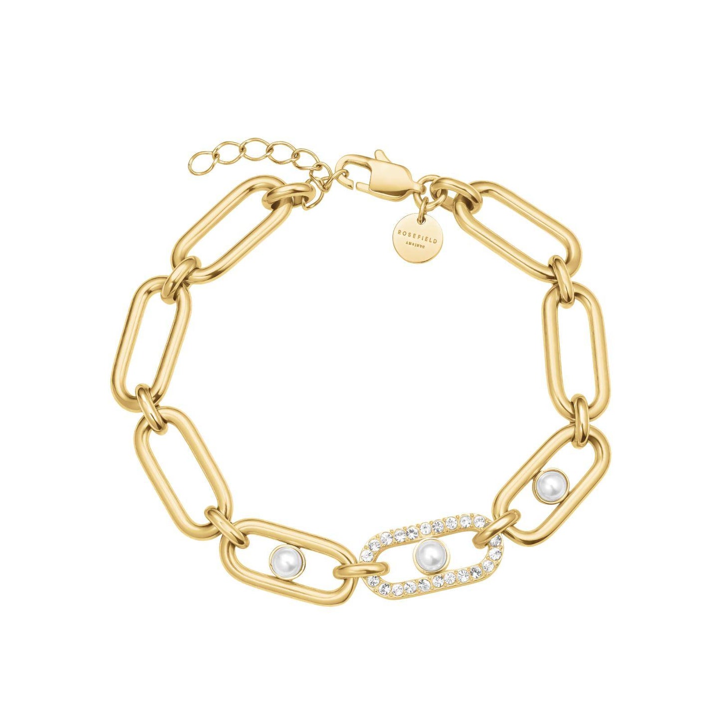 ROSEFIELD Damen Armband Modern Pearl Link Gold