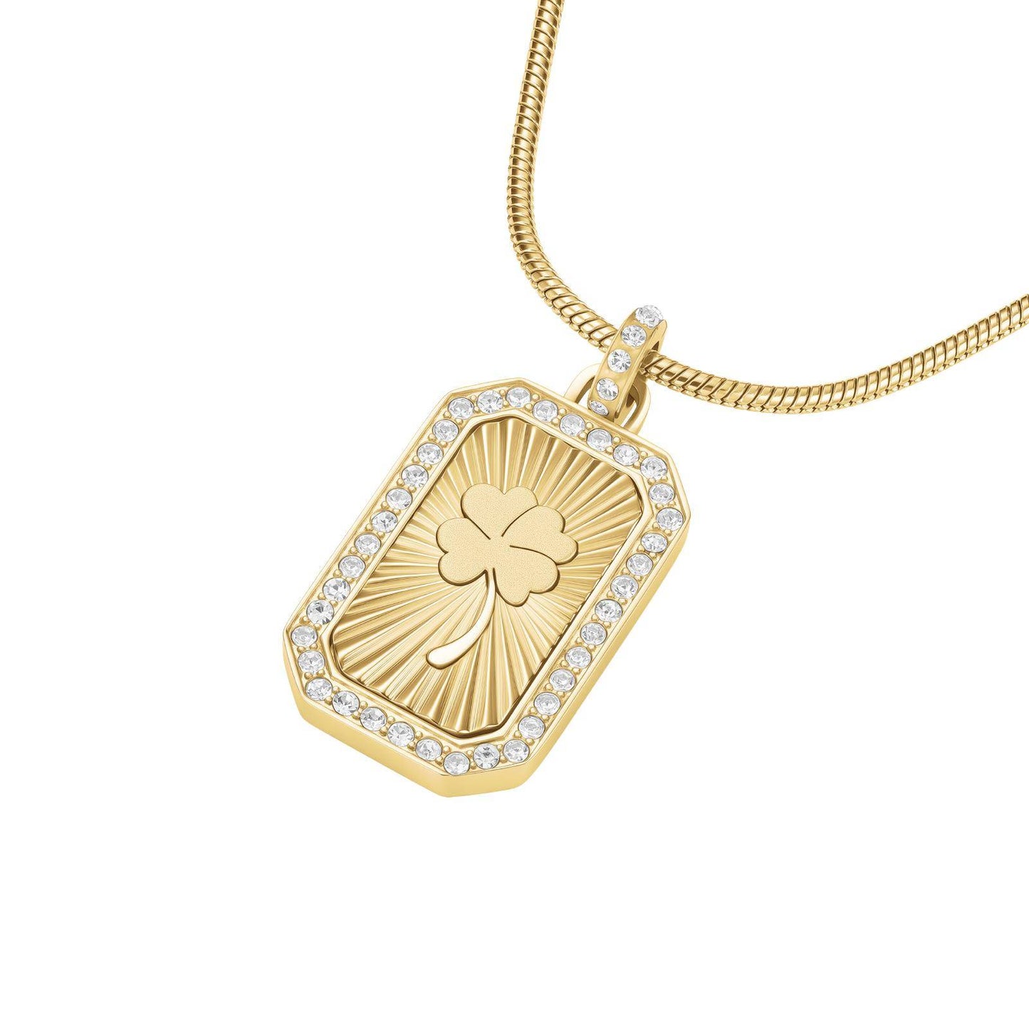 ROSEFIELD Damen Halskette Clover Amulet Gold