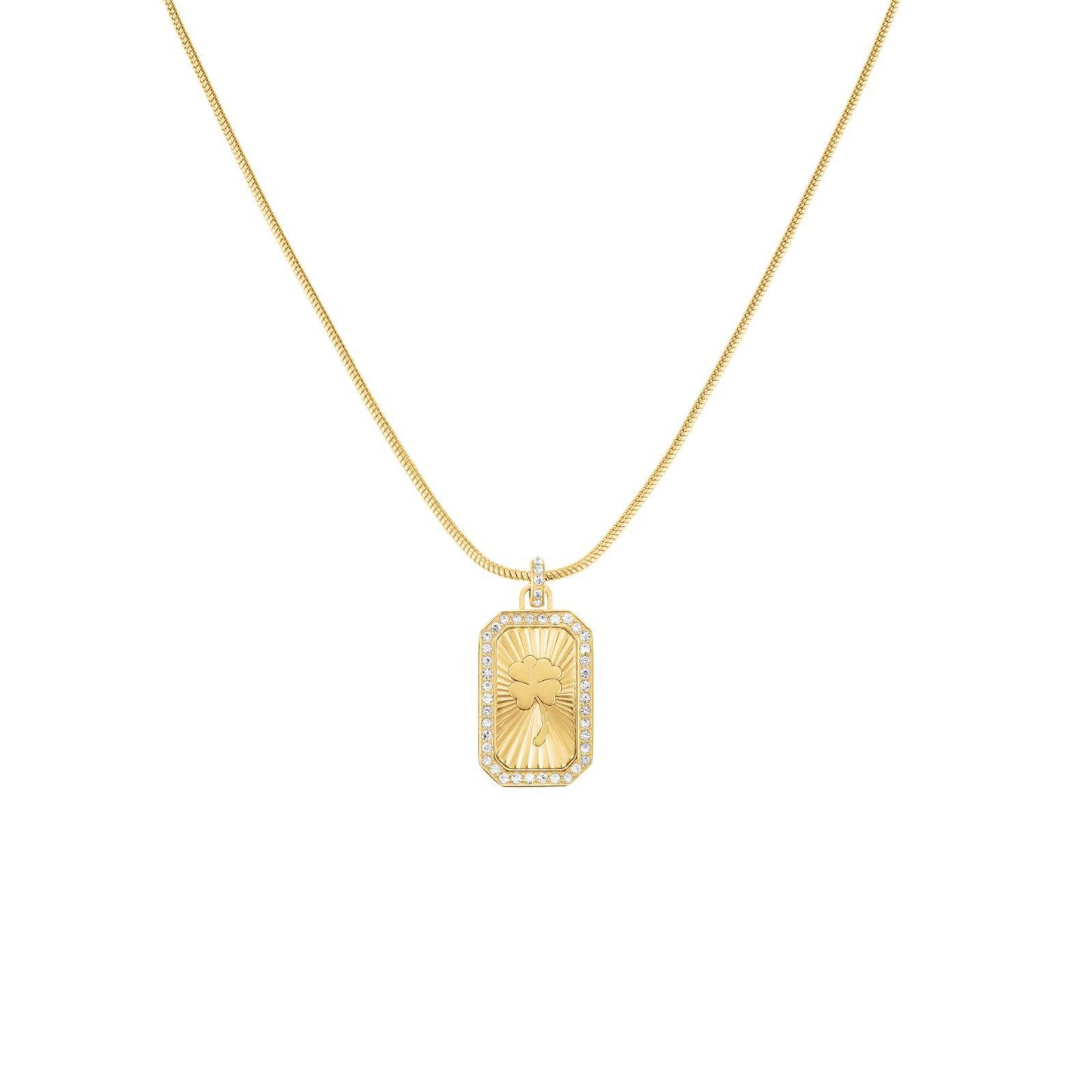 ROSEFIELD Damen Halskette Clover Amulet Gold
