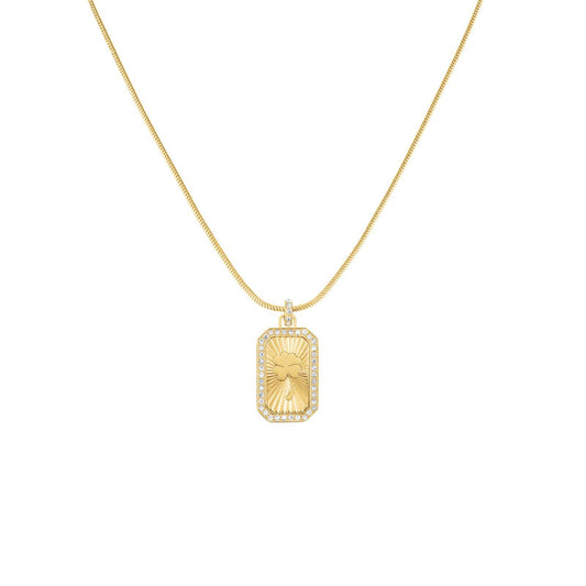 ROSEFIELD Damen Halskette Clover Amulet Gold