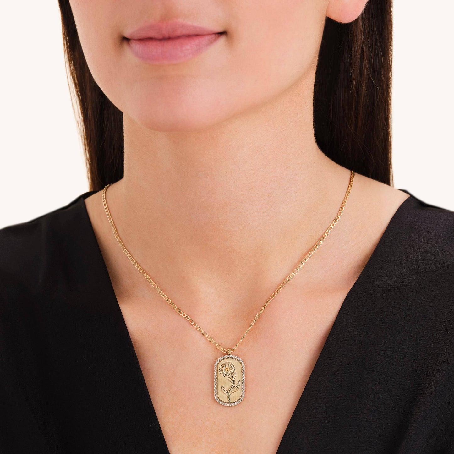 ROSEFIELD Damen Halskette Daisy Amulet Gold