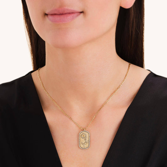 ROSEFIELD Damen Halskette Daisy Amulet Gold