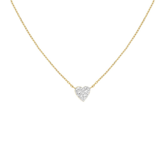 ROSEFIELD Damen Halskette Pave Heart Gold