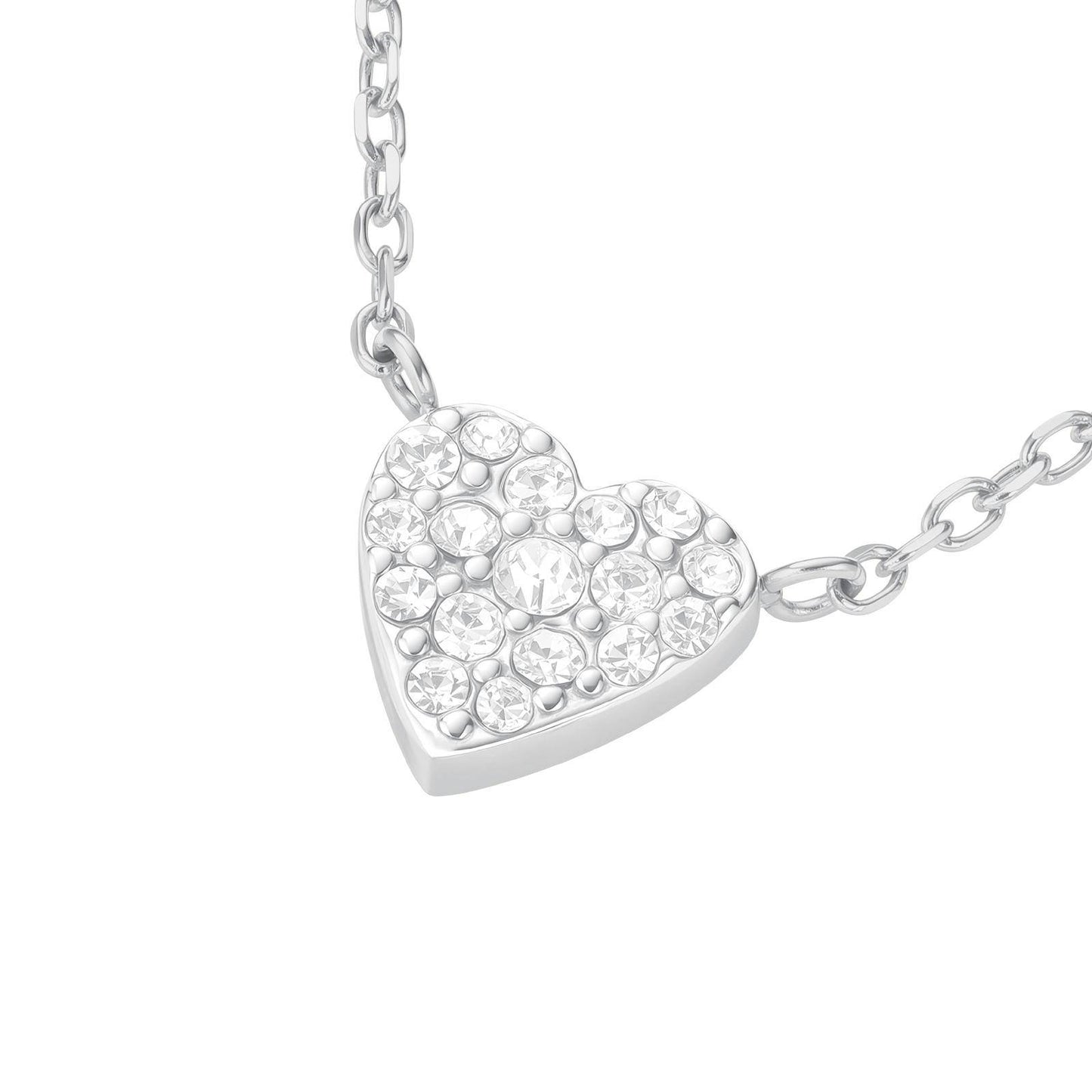 ROSEFIELD Damen Halskette Pave Heart Silver