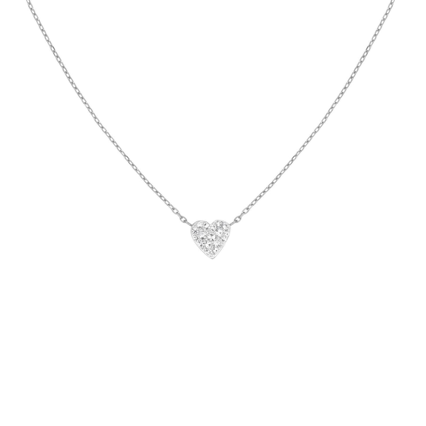 ROSEFIELD Damen Halskette Pave Heart Silver