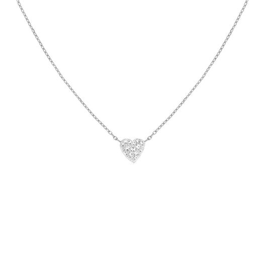 ROSEFIELD Damen Halskette Pave Heart Silver