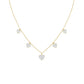 ROSEFIELD Damen Halskette Multi Hearts Gold