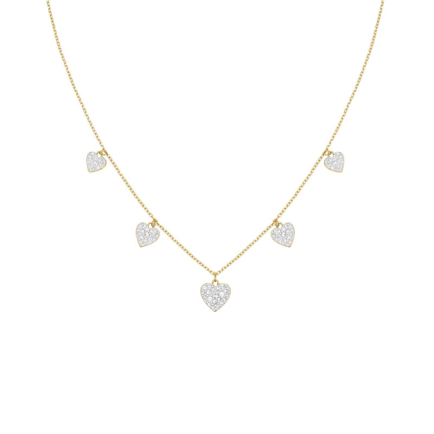 ROSEFIELD Damen Halskette Multi Hearts Gold