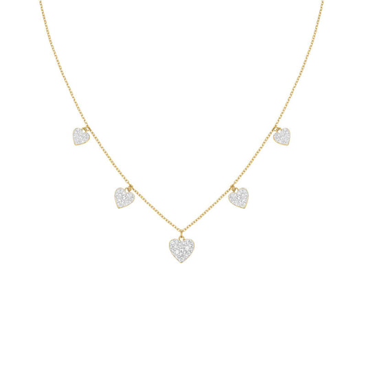 ROSEFIELD Damen Halskette Multi Hearts Gold