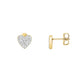 ROSEFIELD Damen Ohrstecker Pave Heart Gold