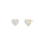 ROSEFIELD Damen Ohrstecker Pave Heart Gold