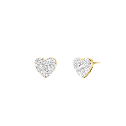 ROSEFIELD Damen Ohrstecker Pave Heart Gold