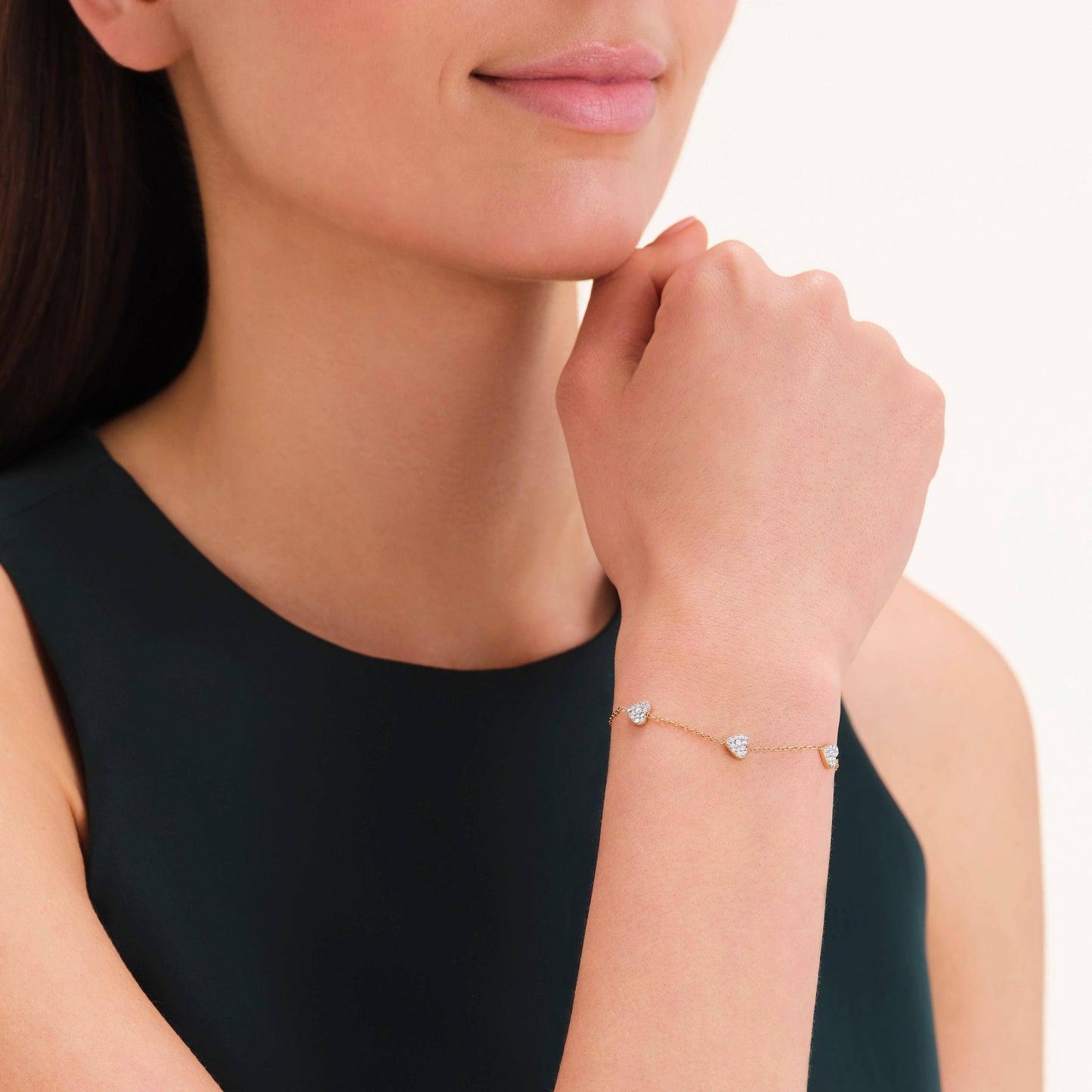 ROSEFIELD Damen Armband 3 Hearts Gold