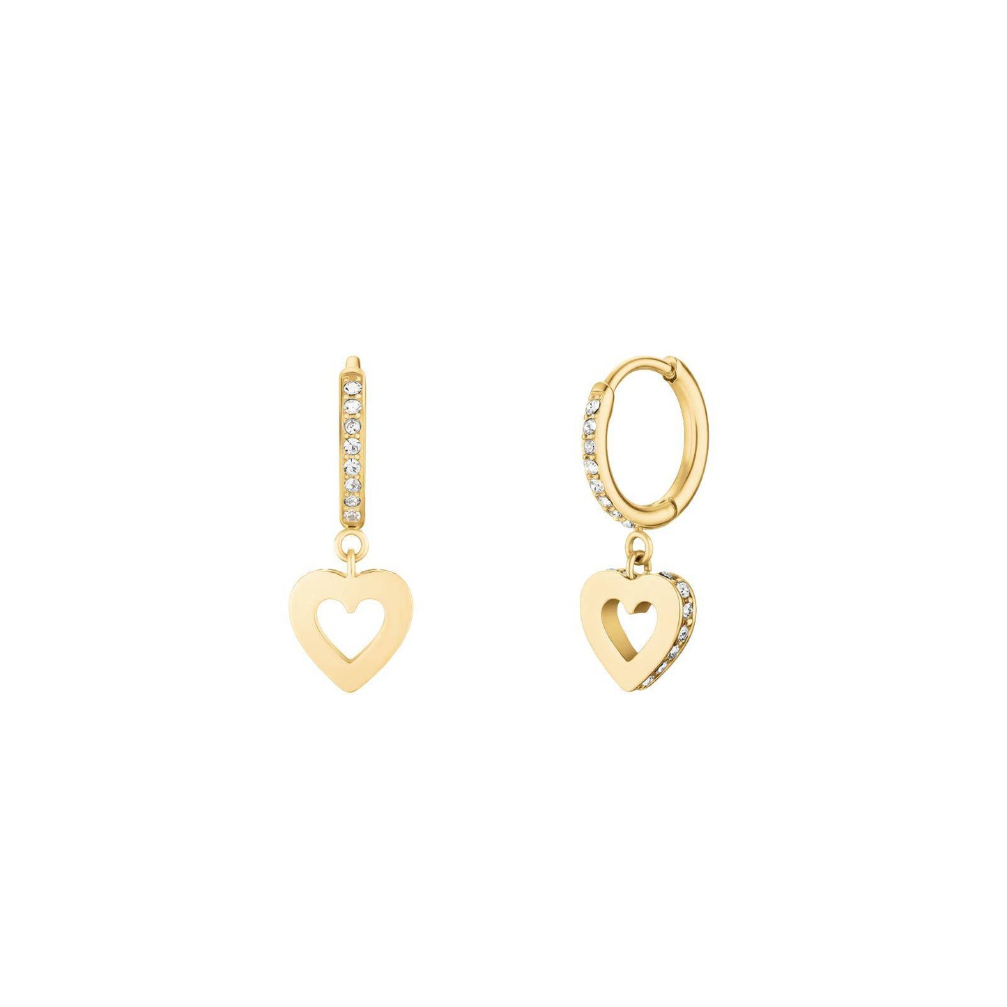 ROSEFIELD Damen Creolen Hollow Heart Gold