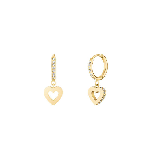 ROSEFIELD Damen Creolen Hollow Heart Gold