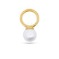 AMORETTO MILANO 14kt Echtgold Ohrring Anhänger Süßwasserzuchtperle