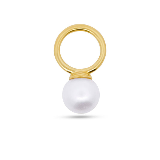 AMORETTO MILANO 14kt Echtgold Ohrring Anhänger Süßwasserzuchtperle