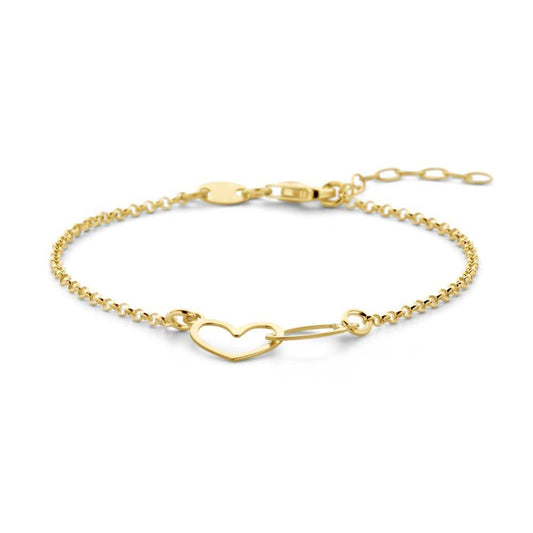 AMORETTO MILANO 925 Silber  Armband mit circle and Herz Gold