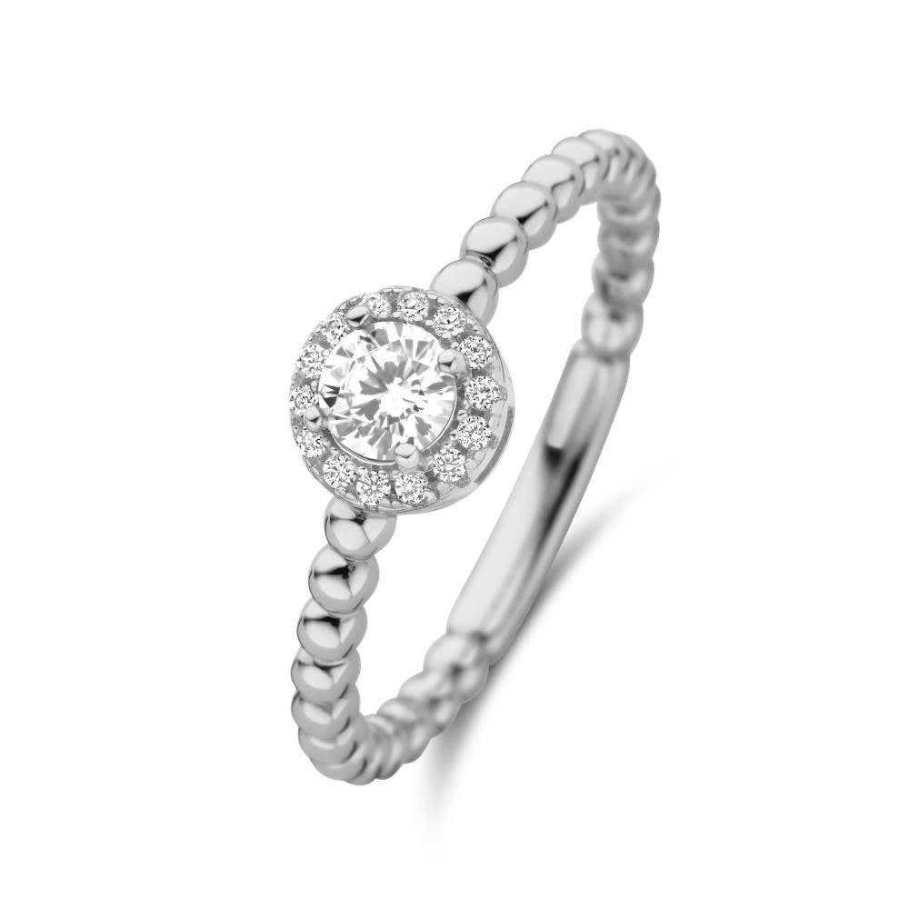 AMORETTO MILANO 925 Silber  Ring rund  Zirkonia