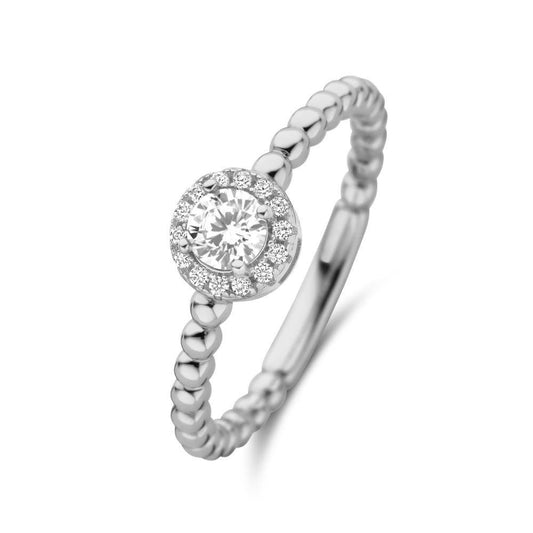 AMORETTO MILANO 925 Silber  Ring rund  Zirkonia