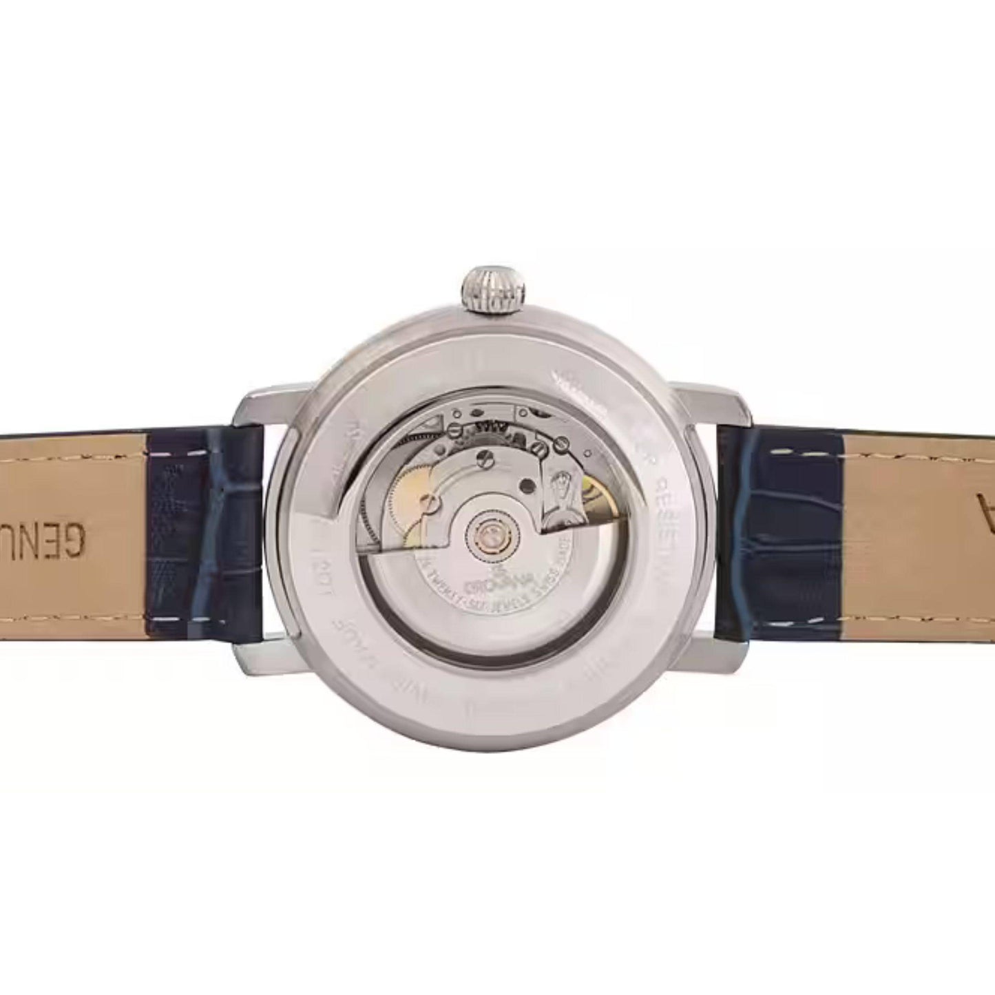GROVANA Uhr St. Andrews Steel Leather Blue index 43mm Herren 7090,2535