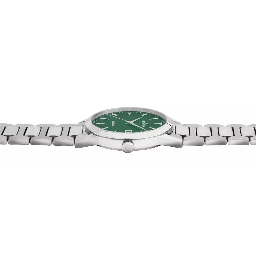 GROVANA Uhr Belleville Steel Steel Green Index  41mm Herren 1767,1134