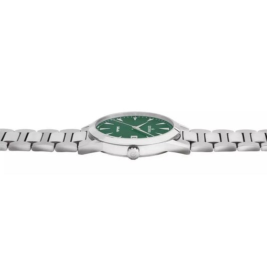 GROVANA Uhr Belleville Steel Steel Green Index  41mm Herren 1767,1134