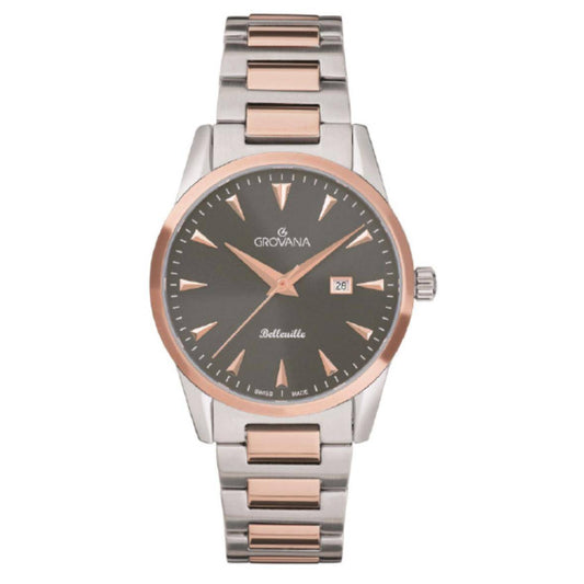 GROVANA Uhr Belleville Bicolor rose Bicolor rose Grey Index  34mm Herren 3767,1158