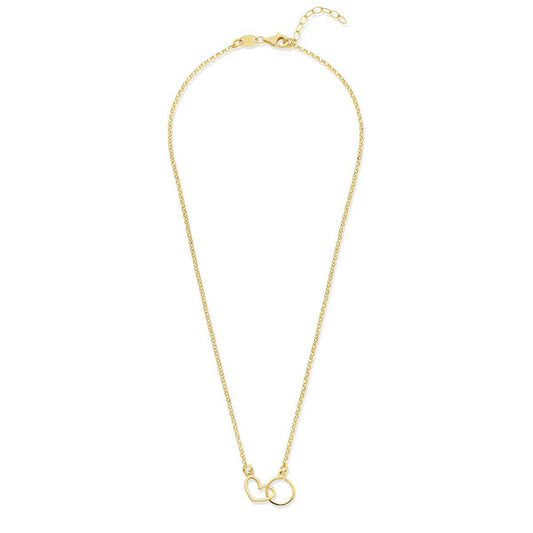 AMORETTO MILANO 925 Silber  Kette mit Anhänger mit circle and Herz Gold