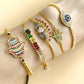 AMORETTO MILANO Armband Bunte Steine Gold
