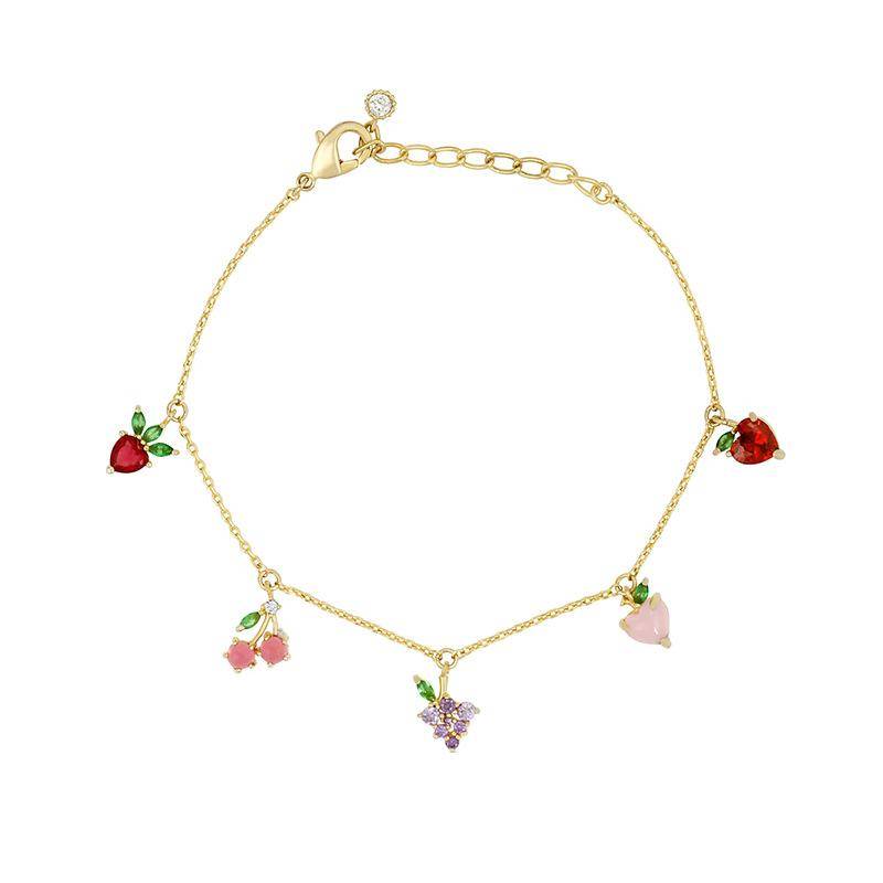 AMORETTO MILANO Armband Bunte Steine Gold