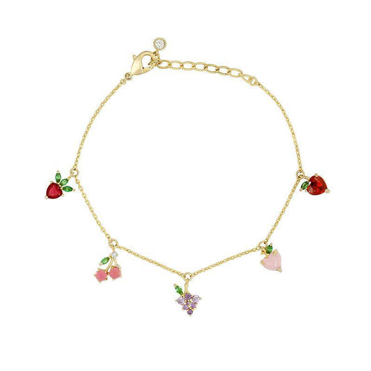 AMORETTO MILANO Armband Bunte Steine Gold